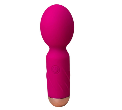 Ярко-розовый мини-wand вибратор для стимуляции эрогенных зон
