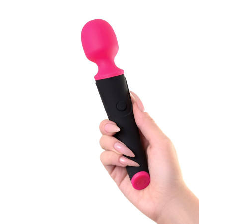 Черно-розовый вибростимулятор ASTER - 19,5 см.