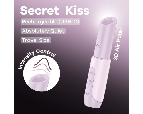 Заказать Сиреневый вакуумный стимулятор Secret Kiss Заказать Сиреневый вакуумный стимулятор Secret Kiss