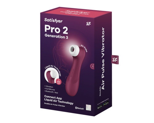 Заказать Сливовый вакуум-волновой клиторальный вибростимулятор Pro 2 Generation 3 with app control