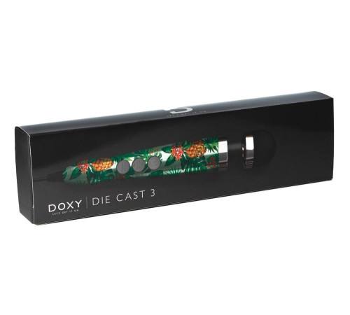 Жезловый вибратор Die Cast 3 с принтом в виде ананасов - 28 см.