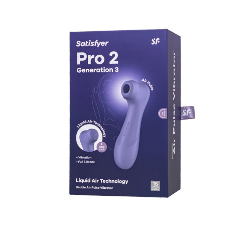 Сиреневый вакуумный стимулятор клитора Satisfyer Pro 2 Generation 3 Сиреневый вакуумный стимулятор клитора Satisfyer Pro 2 Generation 3