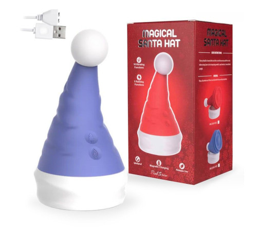 Сиреневый вибростимулятор в форме колпака Magical Santa Hat