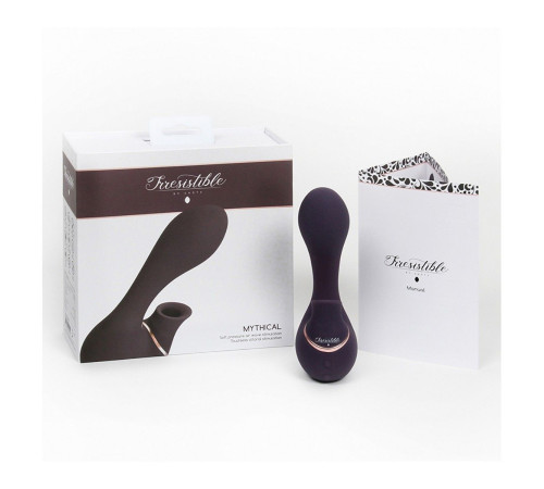 Фиолетовый вакуум-волновой массажер с двойной стимуляцией Irresistible Mythical