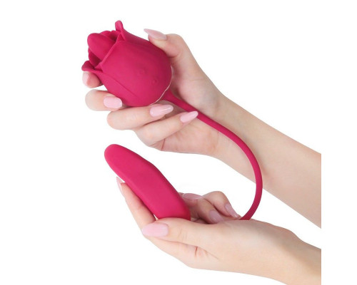 Заказать Розовый вибромассажер Rose Pro 8