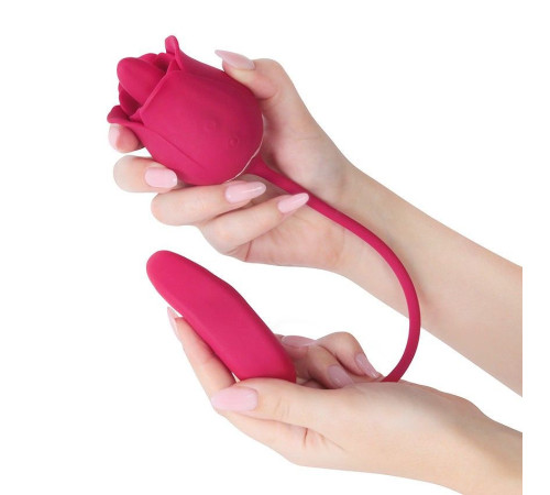 Розовый вибромассажер Rose Pro 8