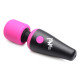 Заказать Розово-черный мини-вибромассажер 10X Vibrating Mini Silicone Wand