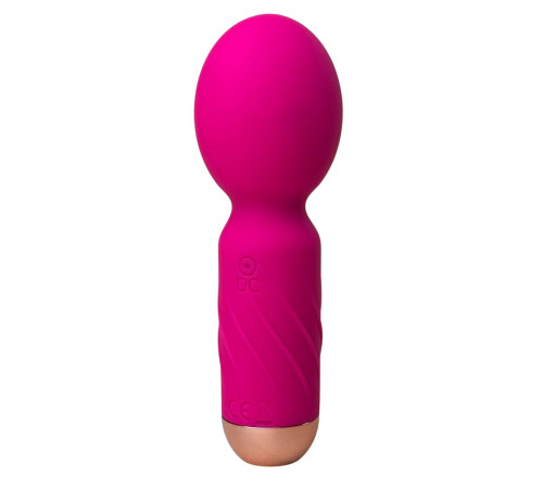Ярко-розовый мини-wand вибратор для стимуляции эрогенных зон