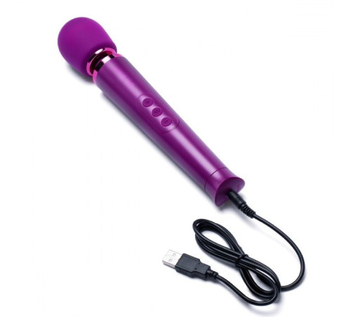 Фиолетовый жезловый мини-вибратор Le Wand Petite c 6 режимами вибрации