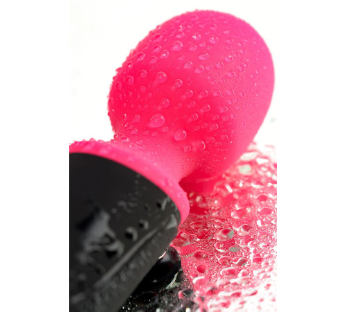 Черно-розовый вибростимулятор ASTER - 19,5 см.