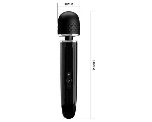 Заказать Черный мощный жезловый вибратор с изогнутой ручкой Charming Massager - 24 см. Заказать Черный мощный жезловый вибратор с изогнутой ручкой Charming Massager - 24 см.