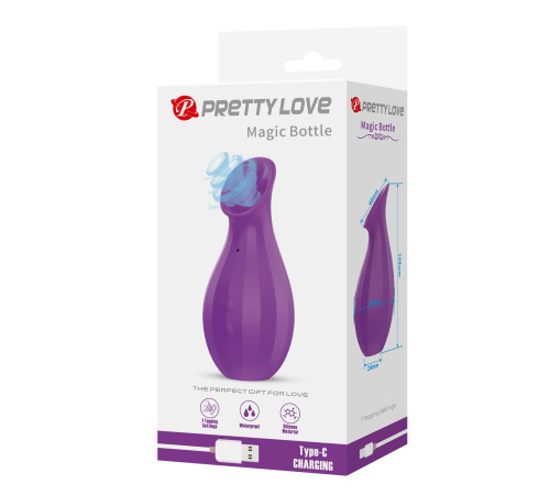Лиловый клиторальный вакуумный стимулятор Magic Bottle