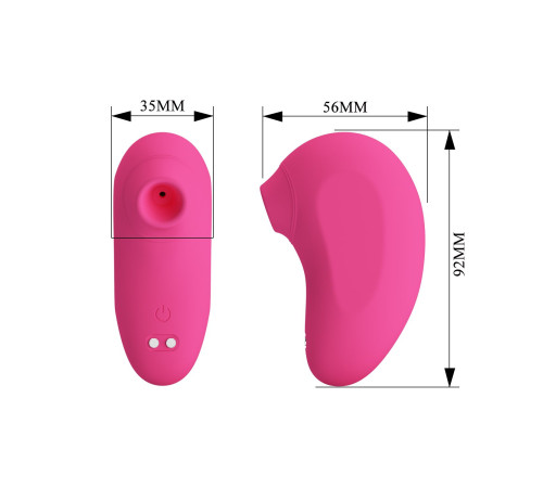 Розовый вакуумный клиторальный массажер Arila