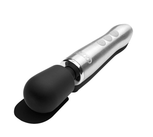Серебристо-черный вибратор Doxy Go - 16,2 см.