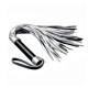 Заказать Серебристая плетка Struggle My Flogger с черной ручкой - 45 см.
