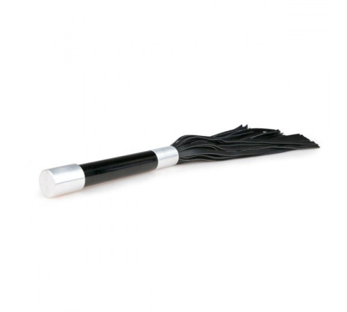 Черная плеть Easytoys Flogger With Metal Grip - 38 см. Черная плеть Easytoys Flogger With Metal Grip - 38 см.