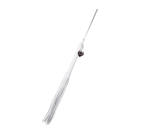 Белая кожаная плеть - 50 см.