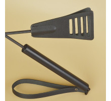 Черный кожаный стек «Сириус» - 60 см.