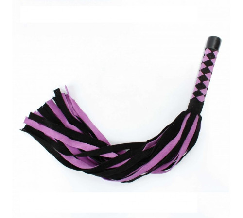 Черно-фиолетовая плеть из замши - 60 см.