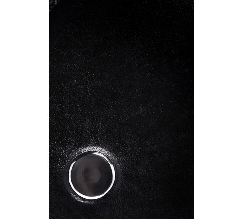 Черный твердый пэддл из натуральной кожи и дерева - 33 см.