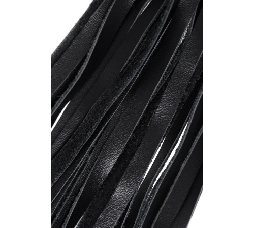 Плеть с белой рукоятью и чёрными хлыстами - 50 см.