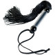 Черный мини-флоггер с резиновыми хвостами - 26 см.