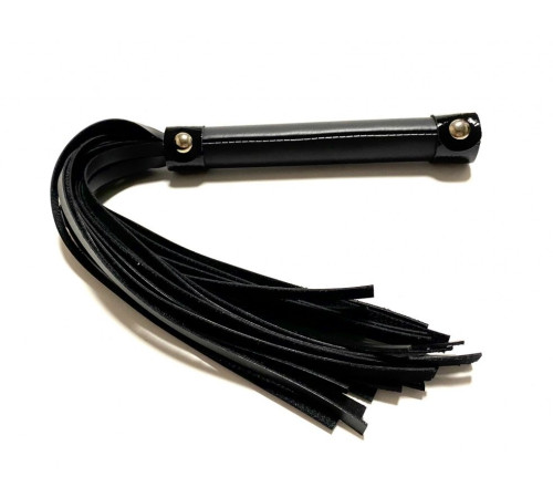 Черная плеть из эко-кожи - 42 см.