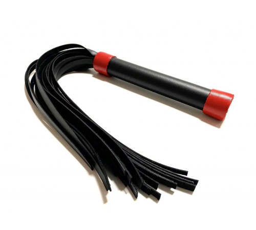 Черно-красная плеть из эко-кожи - 42 см.