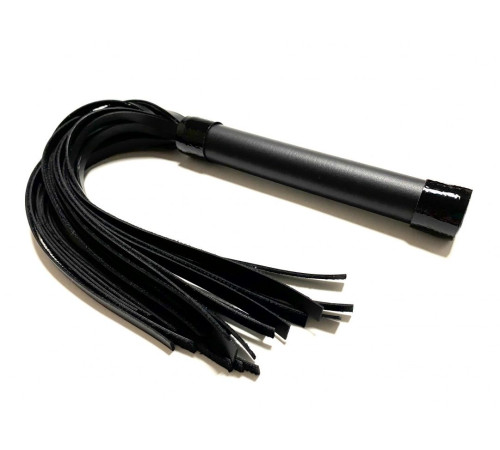 Черная плеть из эко-кожи - 42 см.