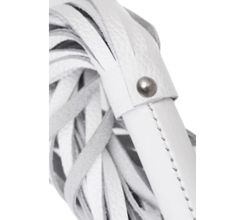 Белая кожаная плеть - 50 см.