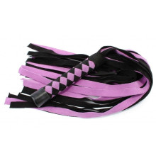 Черно-фиолетовая плеть из замши - 60 см.