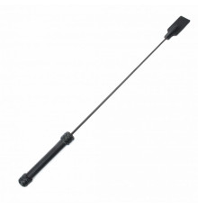 Чёрный кожаный стек - 77 см.