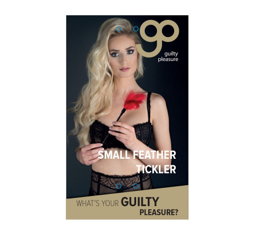 Пластиковая метелочка с красными пёрышками Small Feather Tickler - 32 см.