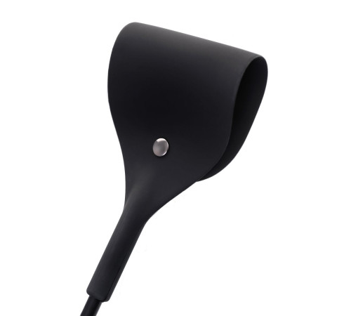 Черный гладкий стек с тонкой ручкой - 48 см.