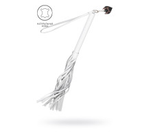 Белая кожаная плеть - 50 см.