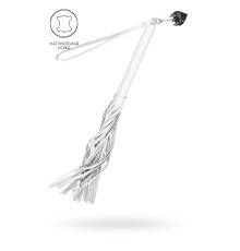 Белая кожаная плеть - 50 см.