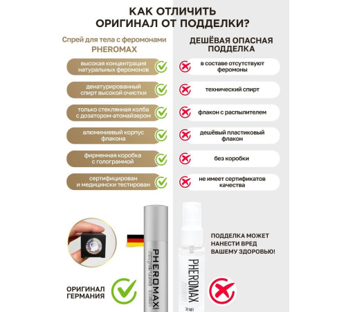 Концентрат феромонов для мужчин Pheromax man mit Oxytrust - 14 мл. Концентрат феромонов для мужчин Pheromax man mit Oxytrust - 14 мл.
