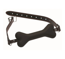 Черный кляп в форме косточки Hound Adjustable Dog Bone Gag