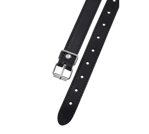 Красный кляп-шар на черных ремешках Anonymo