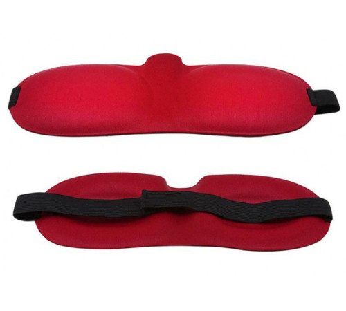 Красная глухая маска на резинке