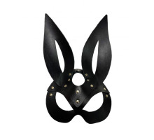 Черная кожаная маска зайки Miss Bunny