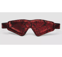 Двусторонняя красно-черная маска на глаза Reversible Faux Leather Blindfold