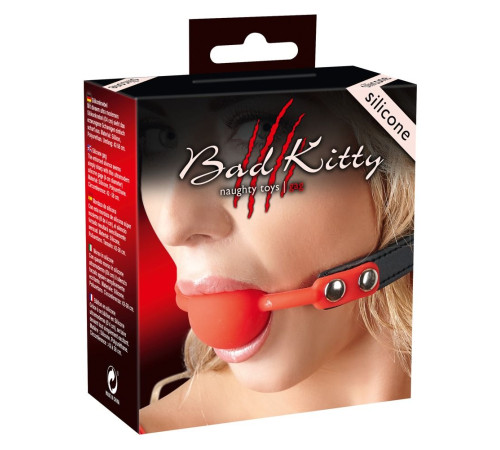 Силиконовый кляп-шар на чёрных ремешках Red Gag silicone Силиконовый кляп-шар на чёрных ремешках Red Gag silicone