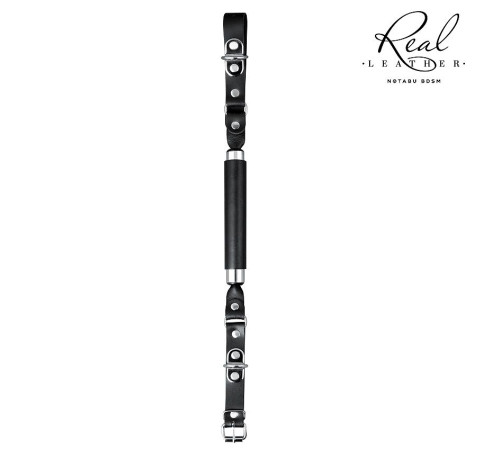 Черный кожаный кляп-трензель
