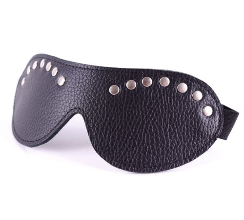 Черная кожаная маска с декором