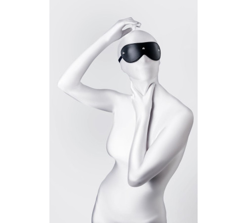 Черная кожаная маска Anonymo с мягким подкладом