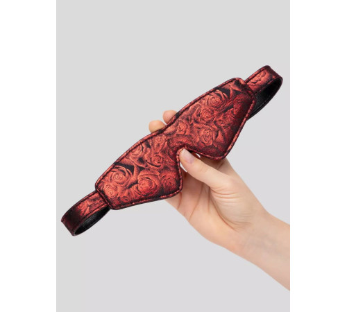 Двусторонняя красно-черная маска на глаза Reversible Faux Leather Blindfold