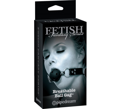 Черный кляп с дырочками Breathable Ball Gag