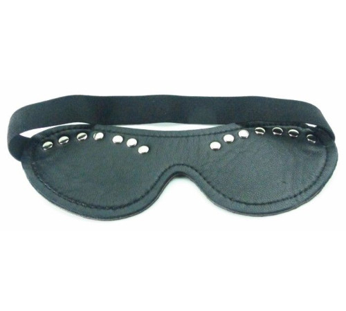 Черная кожаная маска с декором