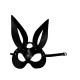 Заказать Черная кожаная маска зайки Miss Bunny